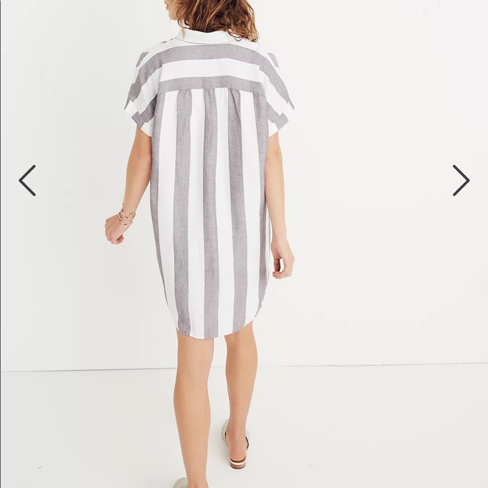Madewell Maywood Stripe Shirtdress Size Large - Picture 4 of 9